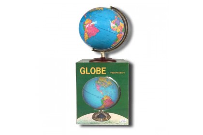Education Globe 32cm Wood Base Metal Bracket/Globe Earth